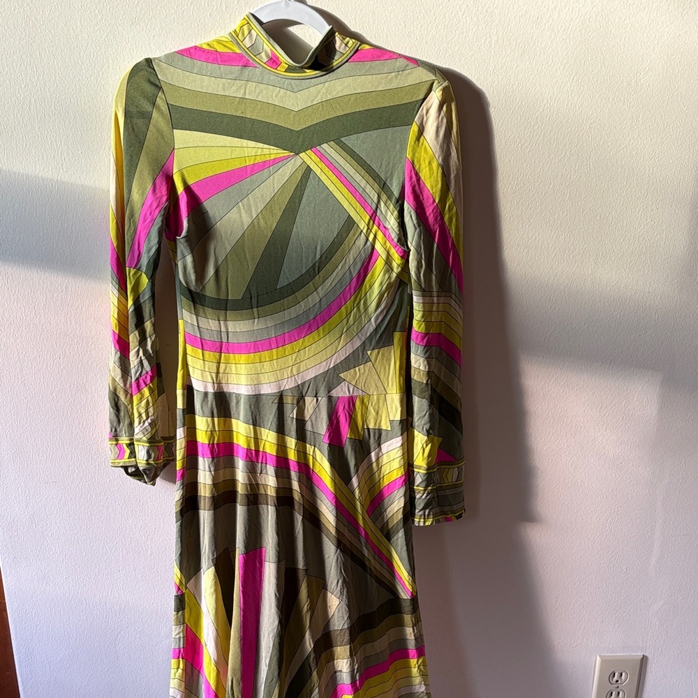 Vintage Leonard Dress 70s Silk Dress